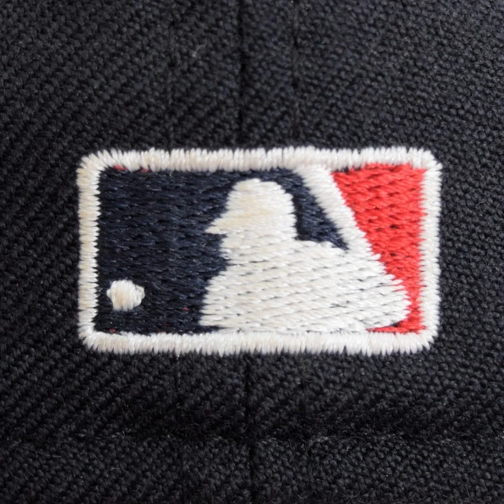 VTG Atlanta Braves New Era 59Fifty Tomahawk Hat 100% Wool Grey Underbrim 7 3/8